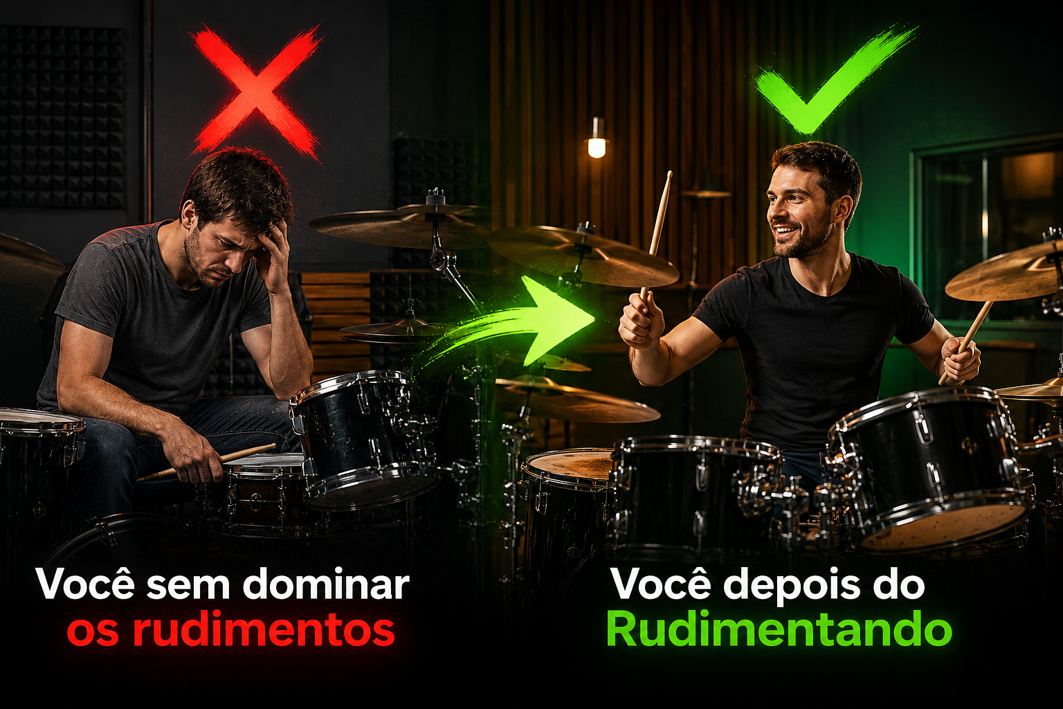 Antes e depois do Rudimentando